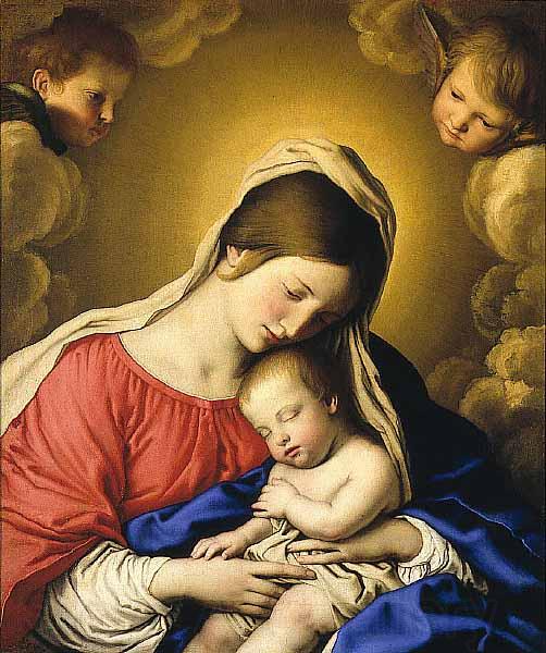 Giovan Battista Salvi Sassoferrato Madonna and Child Spain oil painting art